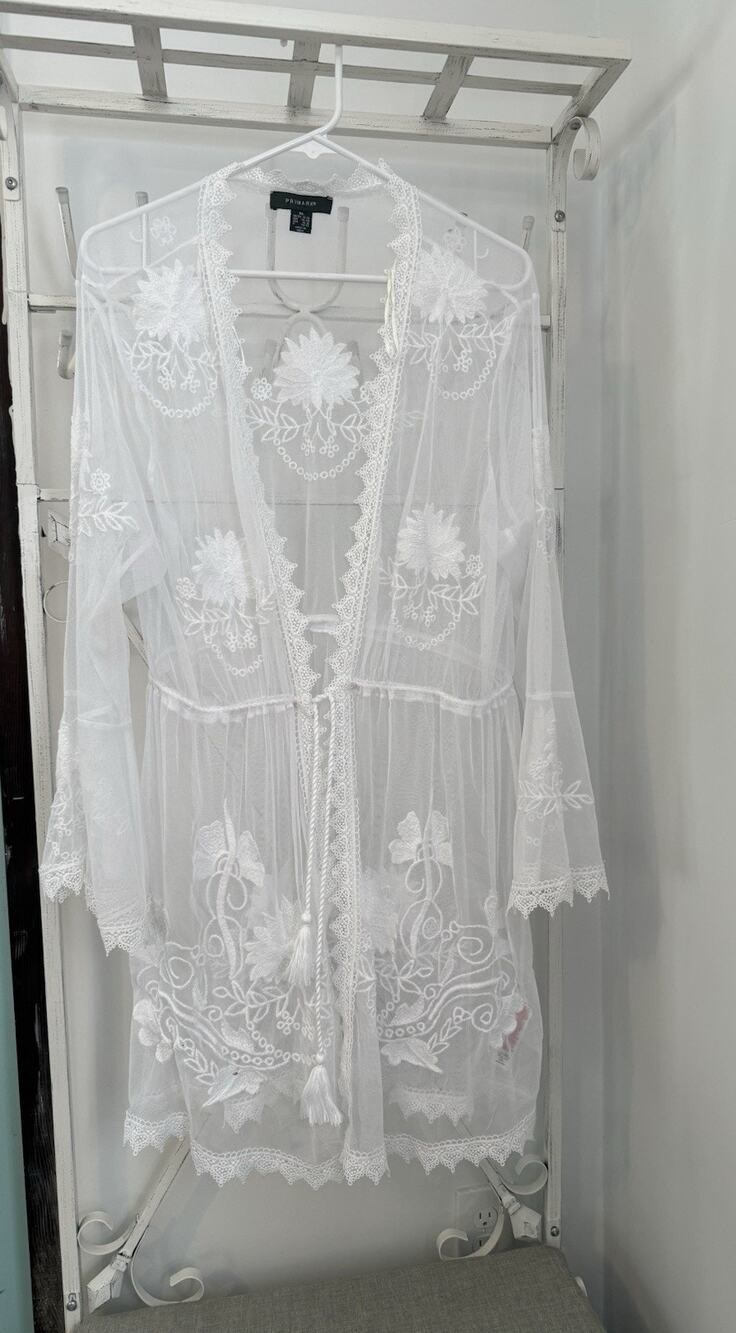 Primark White Cover Up Lace XL